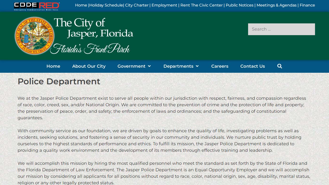 Police Department – City of Jasper